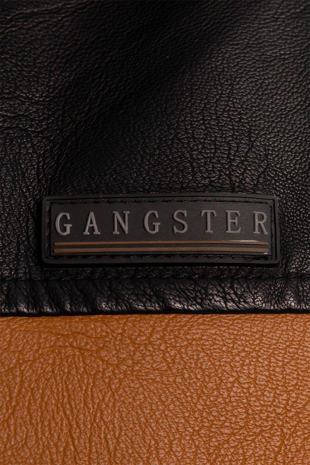 Chaqueta PU Moto Negro Gangster-2