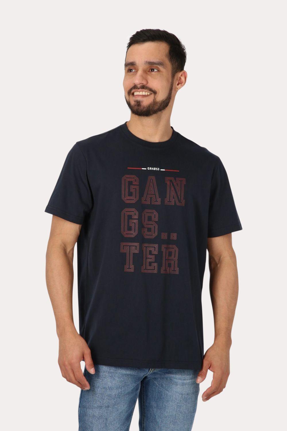 Polera Mc Básica  Mundau Azul Gangster-0