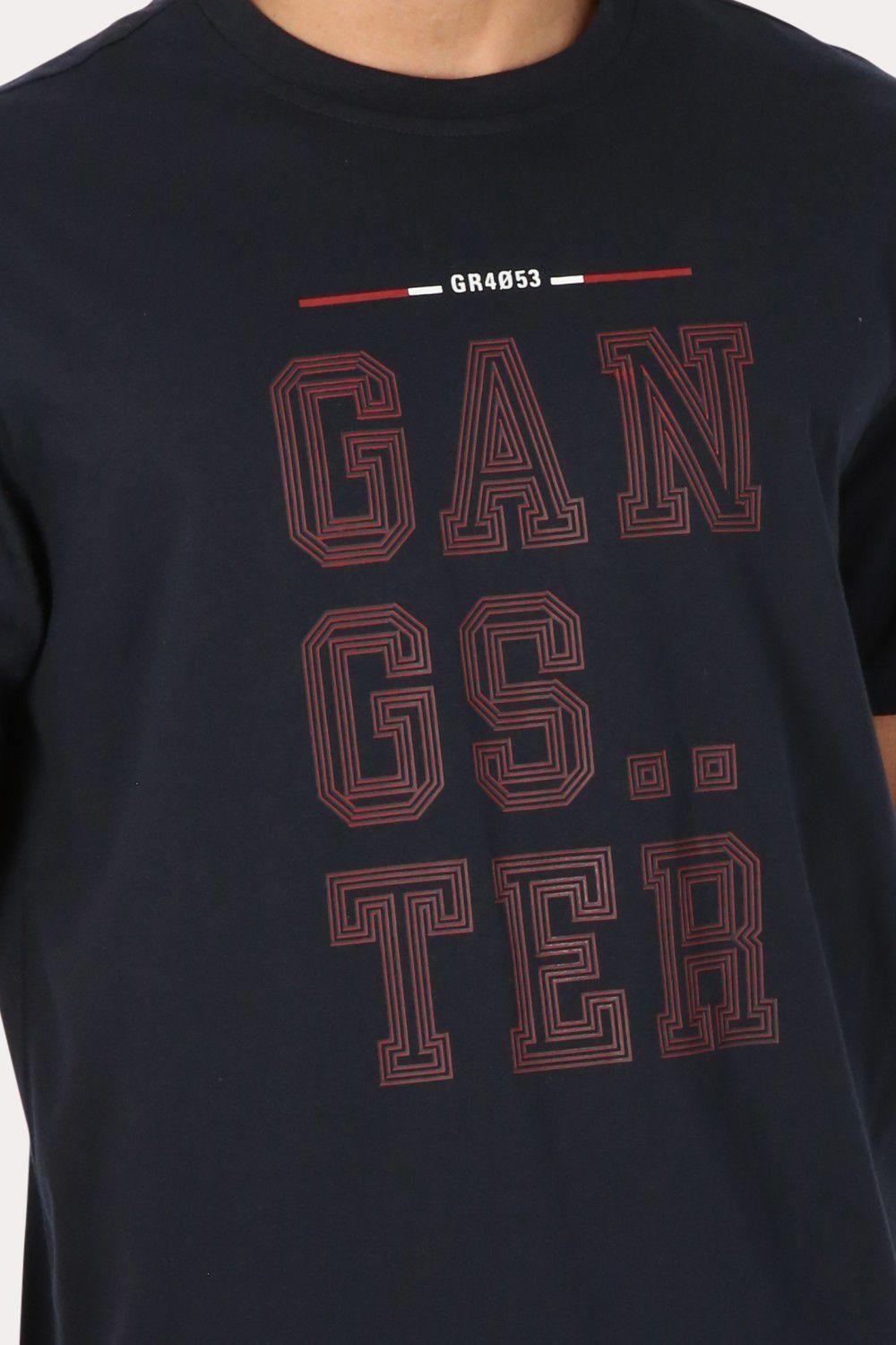 Polera Mc Básica  Mundau Azul Gangster-2