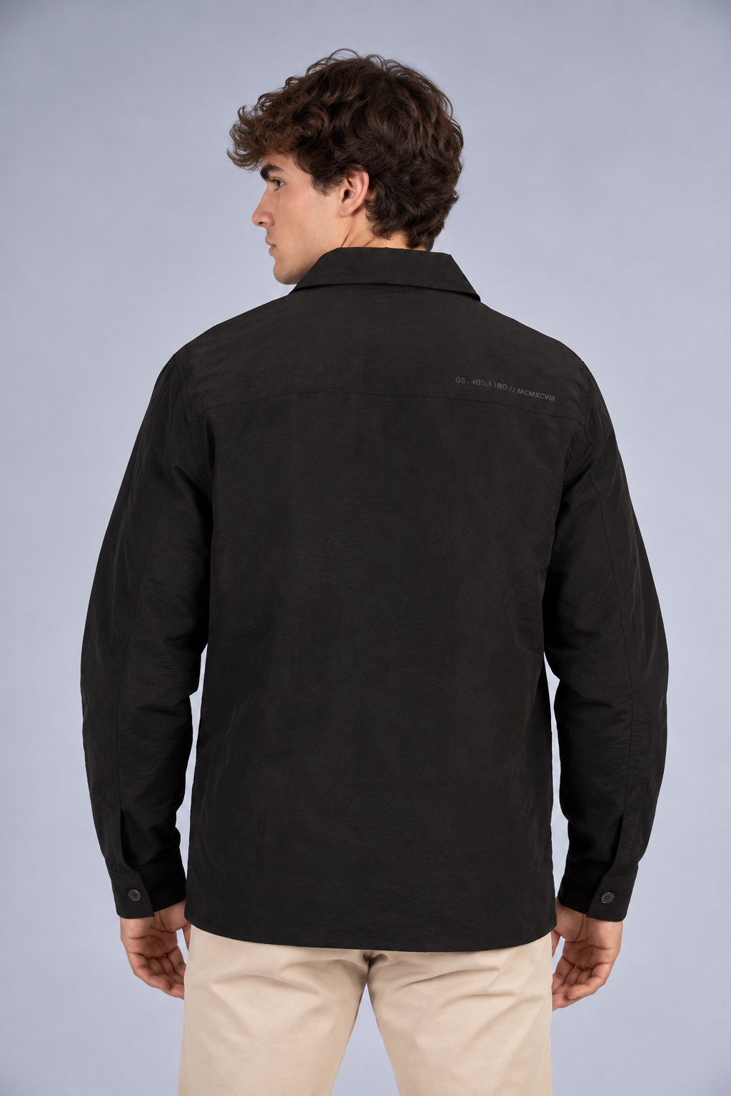 Chaqueta Overshirt Temper Negro-1