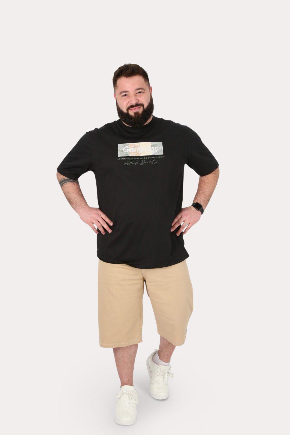 Plus Short Bermuda Canvas Palha Caramelo Gangster-3
