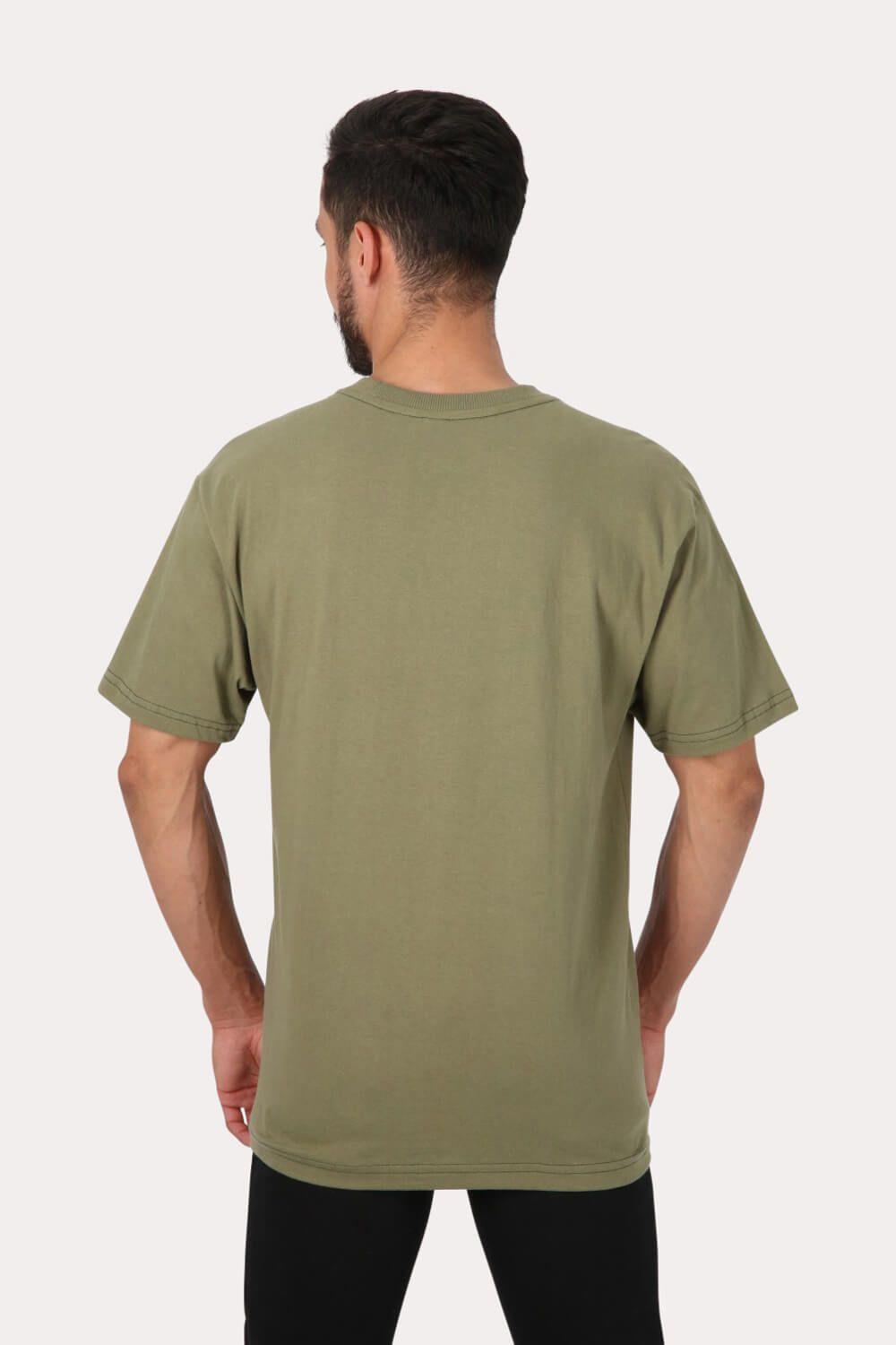 Polera Mc Básica Loose Fit 2  Verde Overcore-1