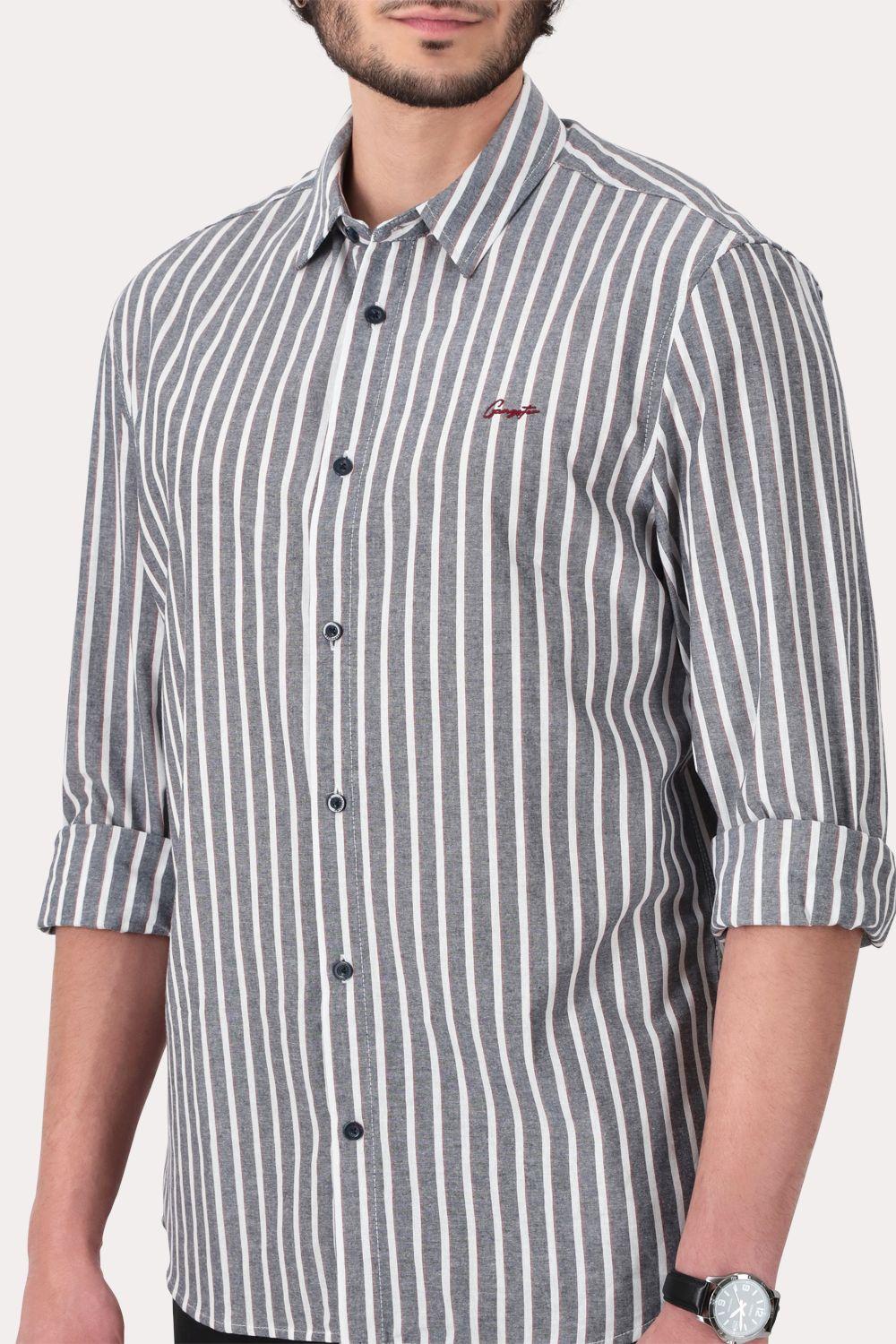 Camisa ML Fake Linho Buriti Azul Gangster-2