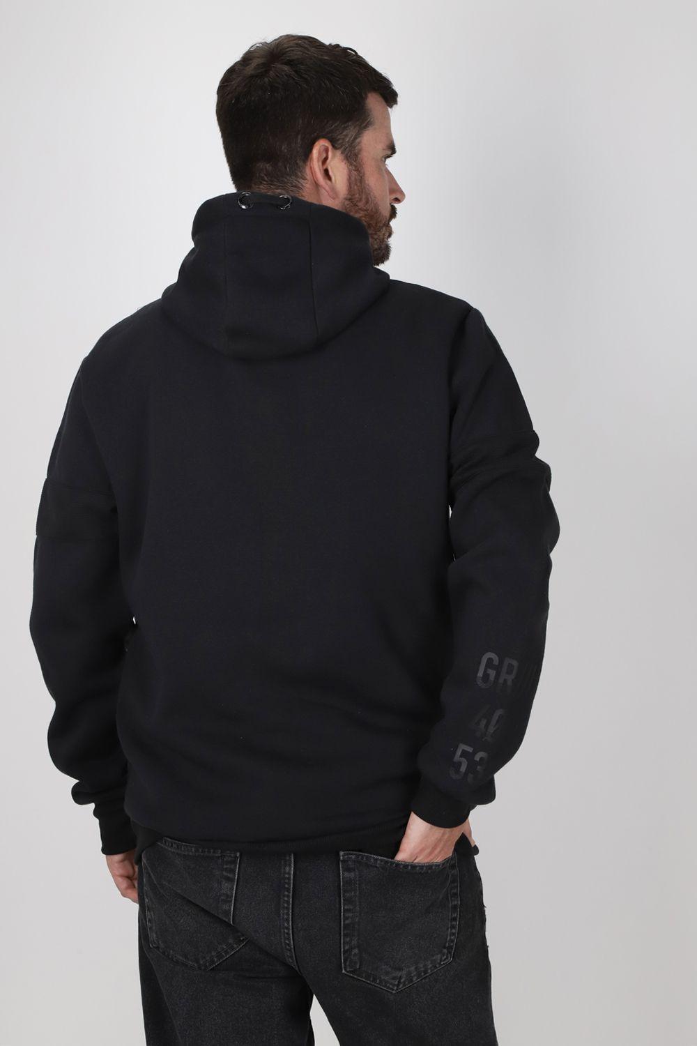 Polerón Full Zipper Fleece Nitty Negro Gangster-1