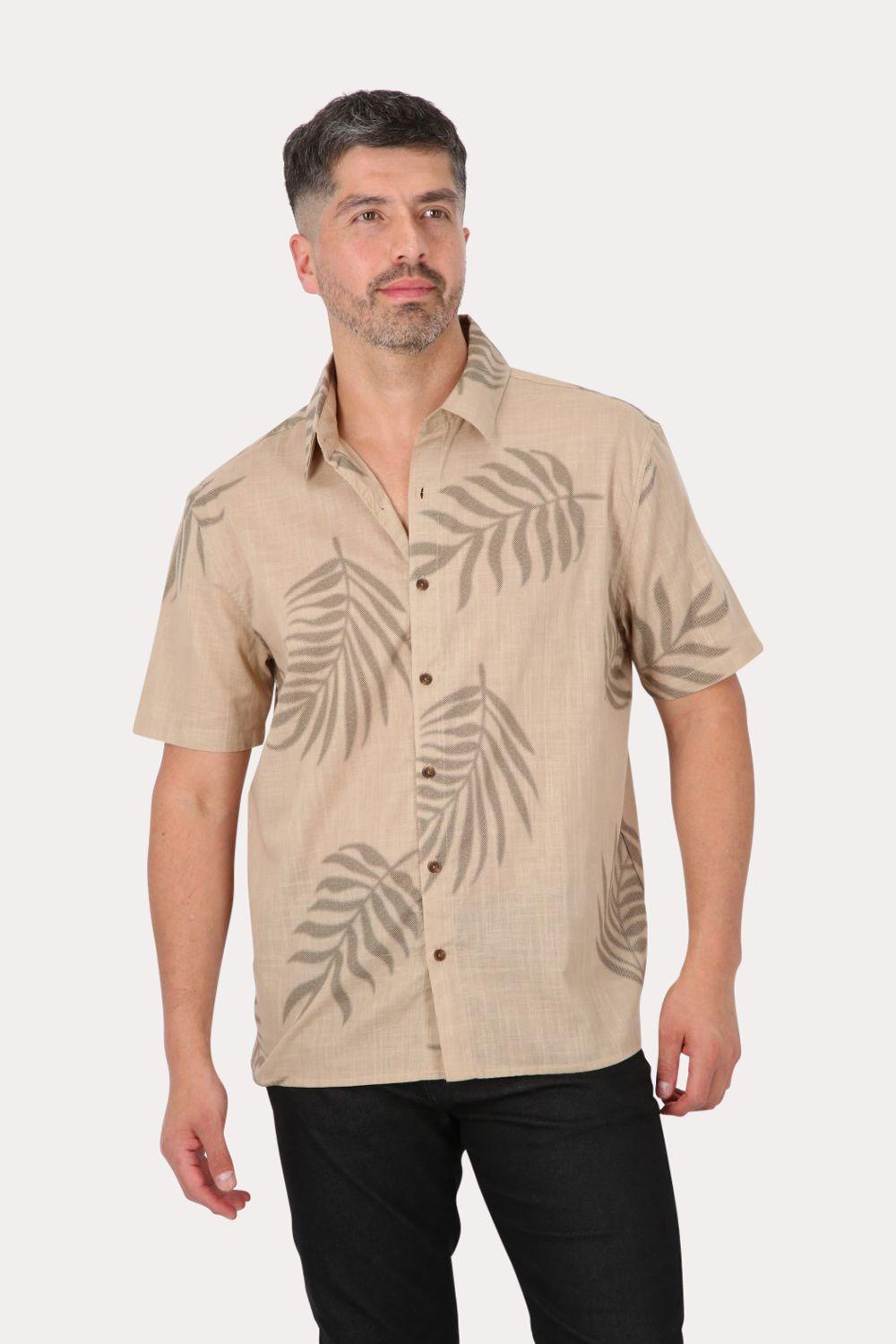 Camisa Mc Algodón Meio Cafe Gangster-0