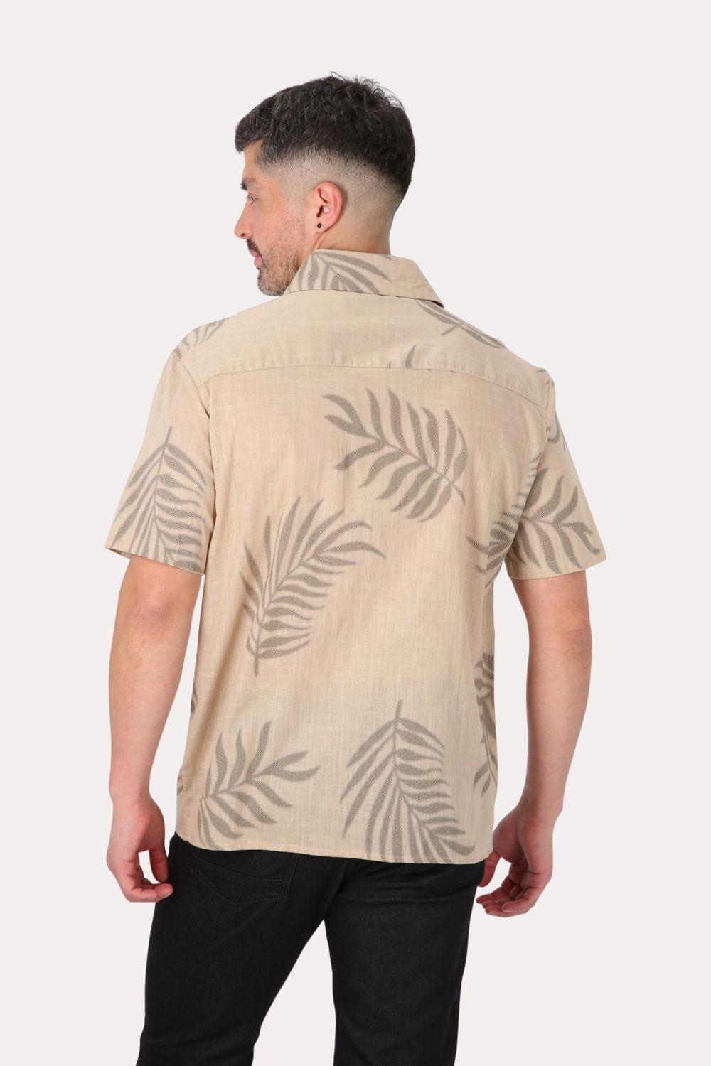 Camisa Mc Algodón Meio Cafe Gangster-1