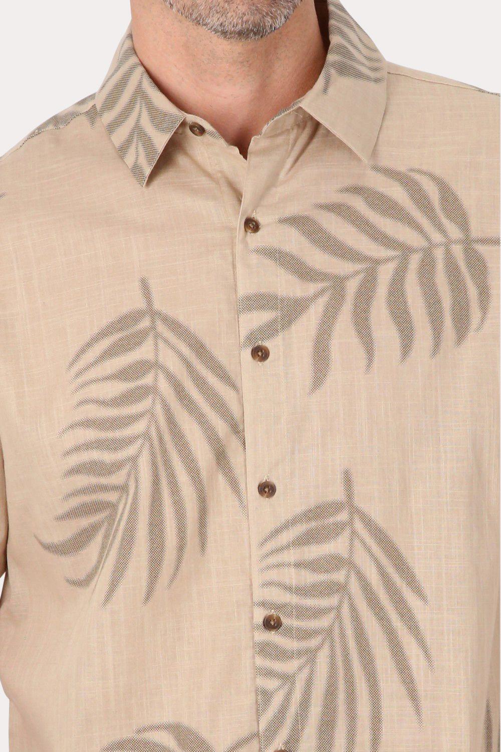 Camisa Mc Algodón Meio Cafe Gangster-2