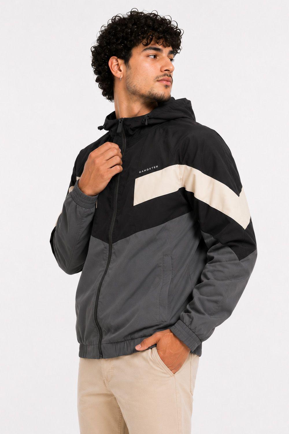 Cortaviento Deportivo Label Negro-0