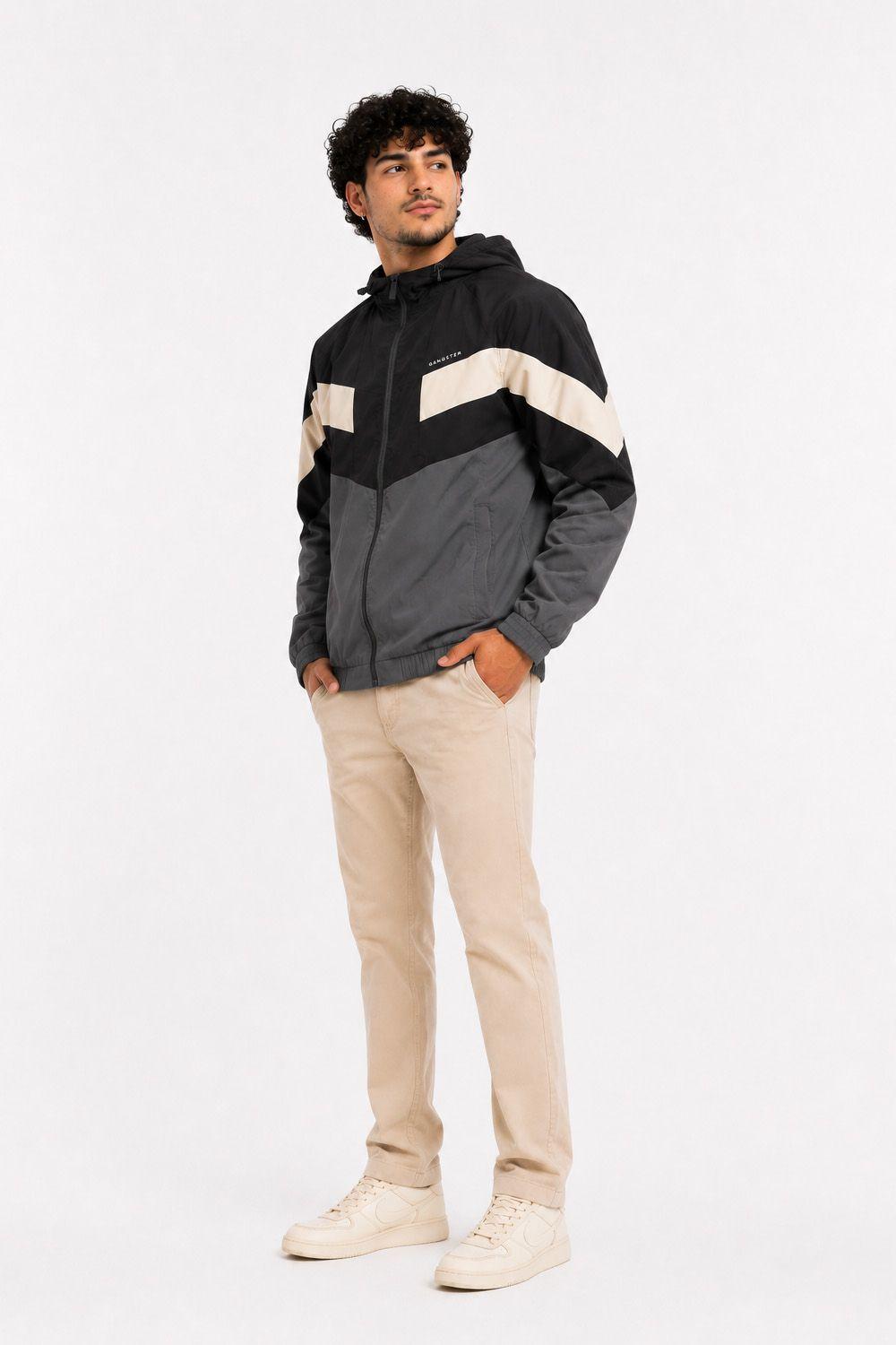 Cortaviento Deportivo Label Negro-2