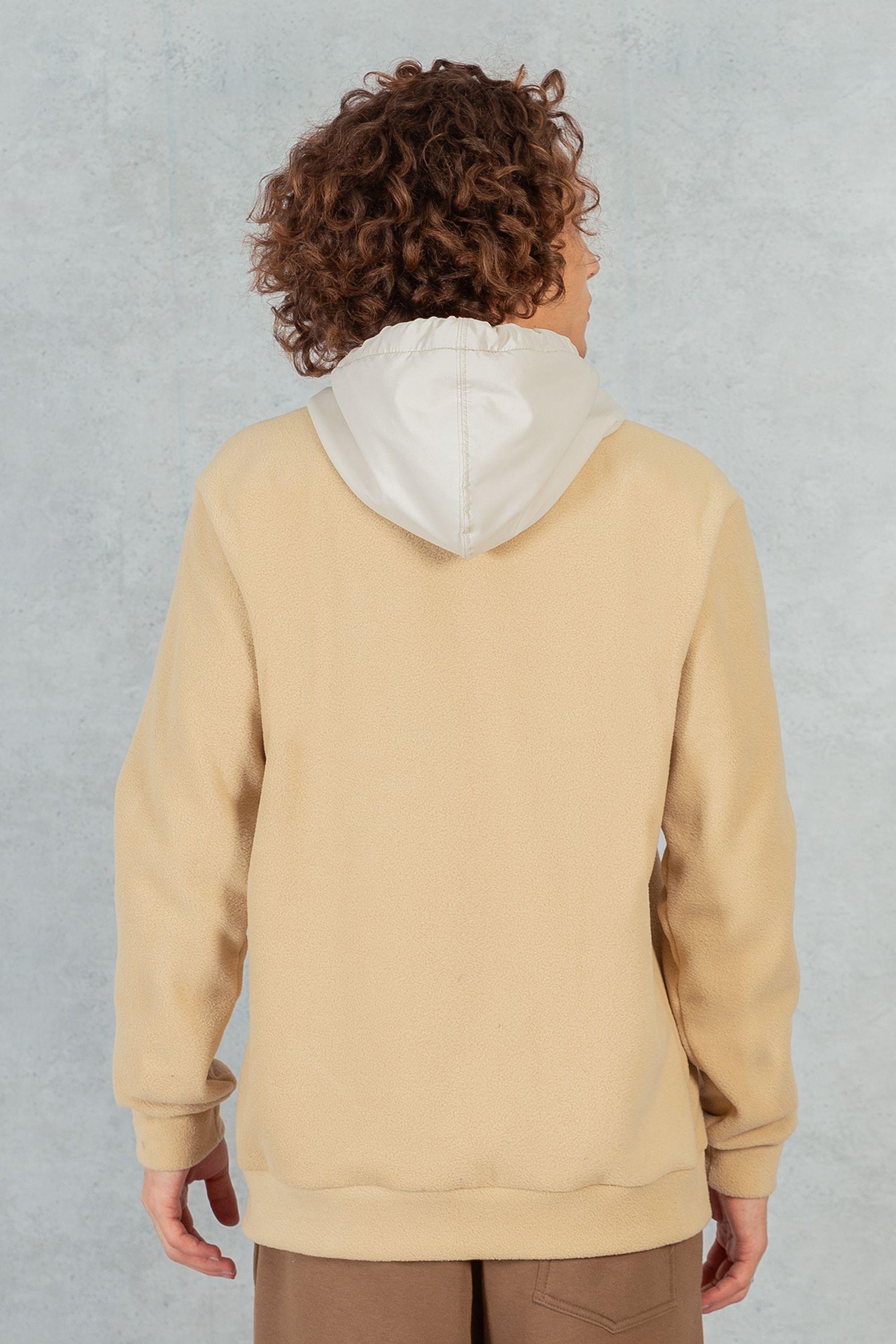 Poleron Full Zipper Fleece Suqare  Beige Overcore-1