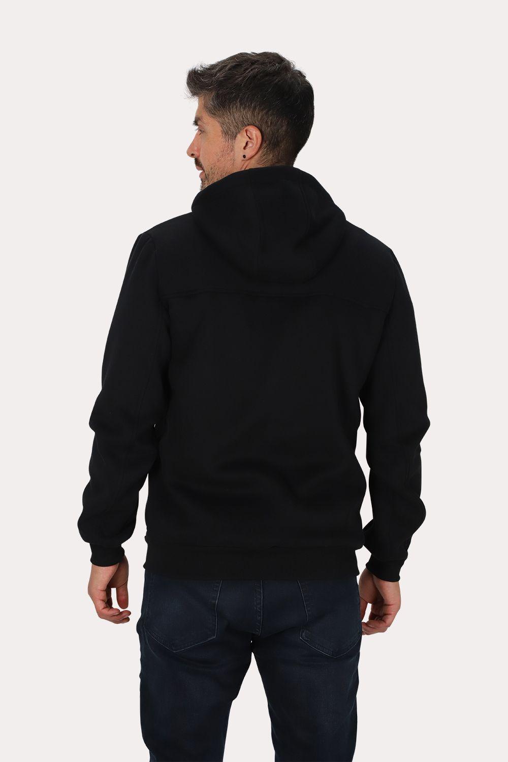 Poleron Full Zipper Fleece Beacon Negro Gangster-1