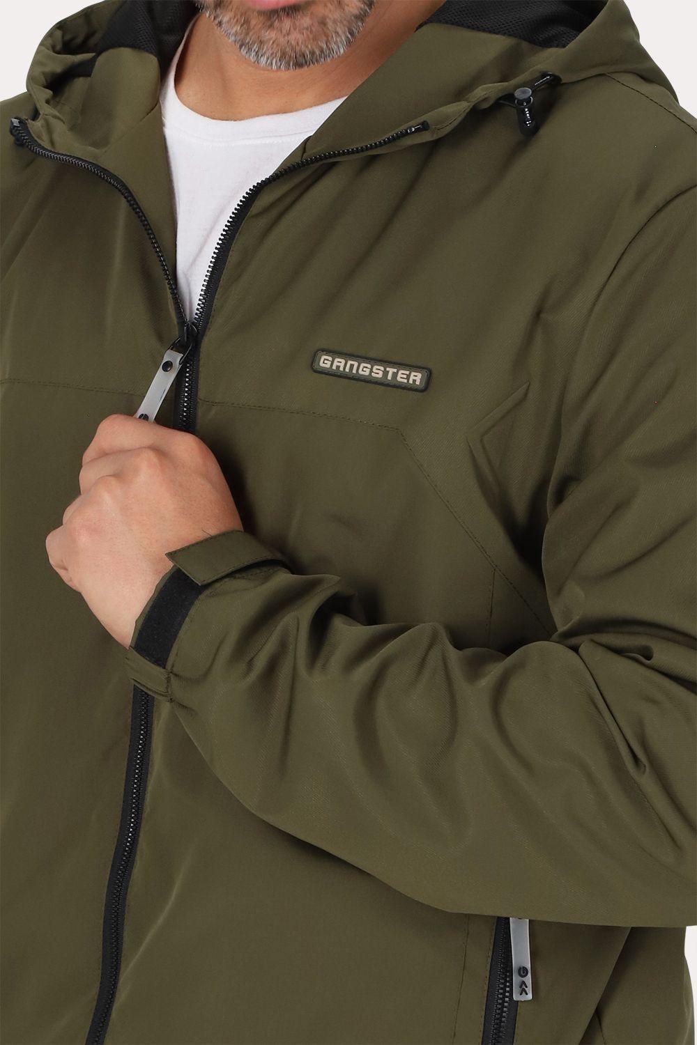 Cortaviento Chill Verde Oliva Oscuro Gangster-2
