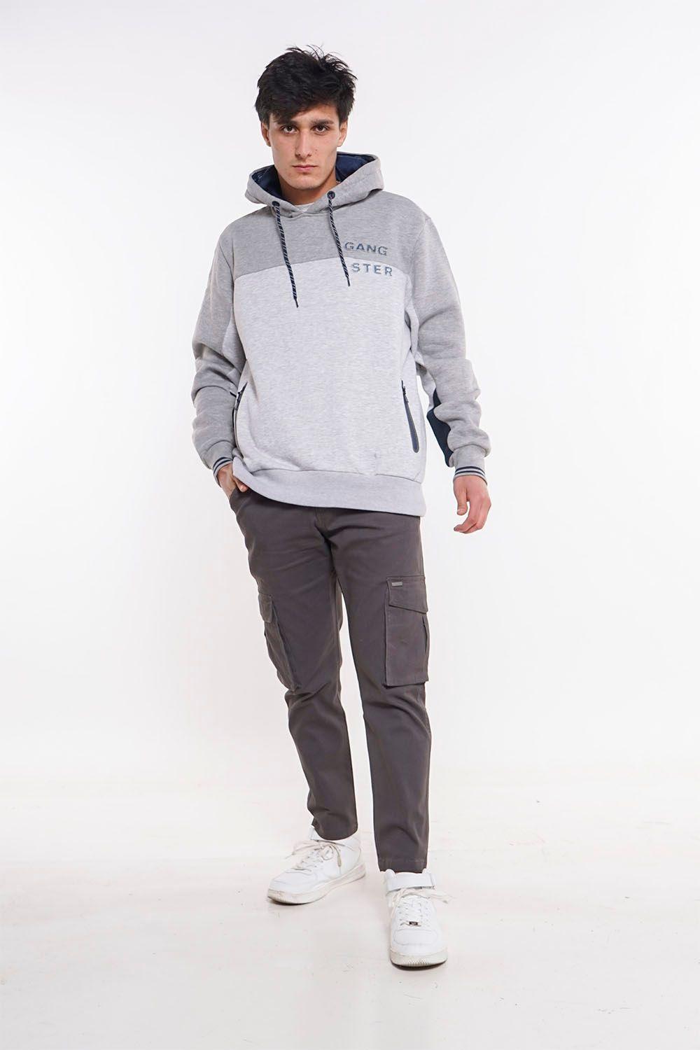 Pantalon Jogger Canvas Tradicional Gris Gangster-3
