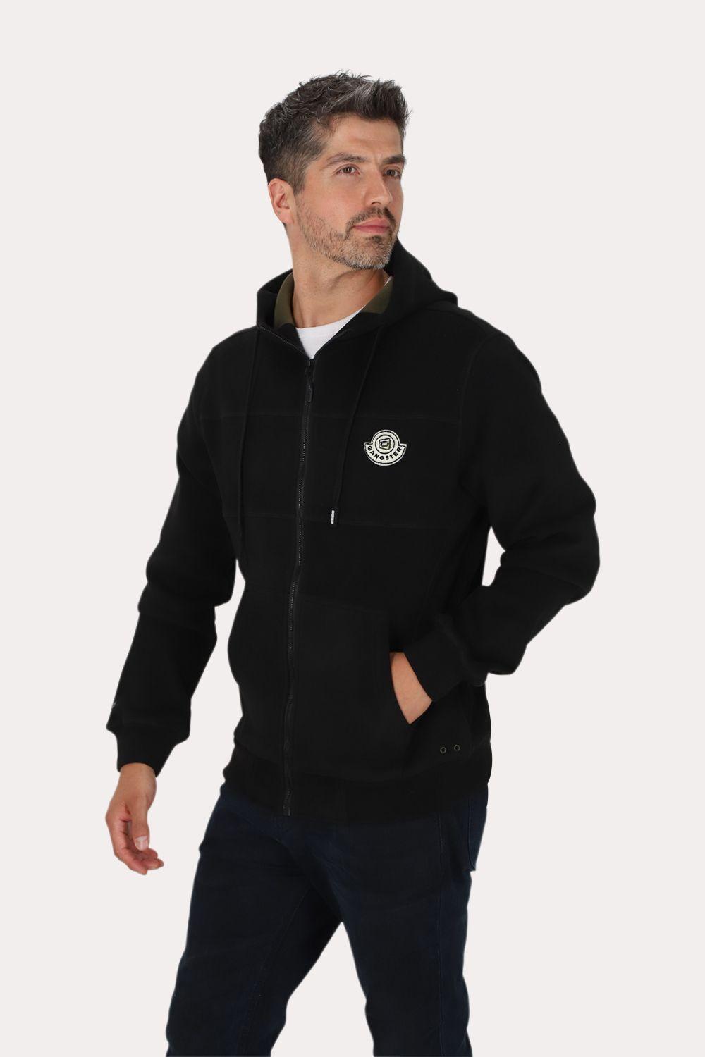 Poleron Full Zipper Nordvik Negro Gangster-0
