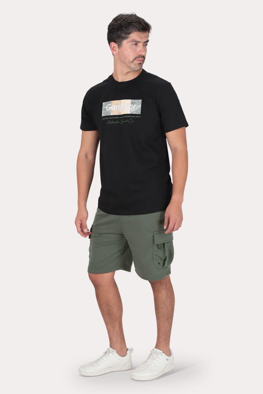 Short Bermuda Jogger Cargo Vibe Verde Gangster-3