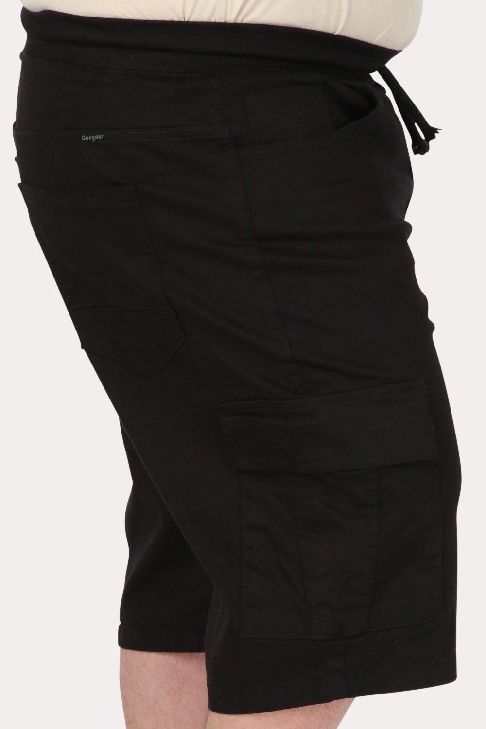 Plus Short Bermuda Canvas Cargo CarB Negro Gangster-2