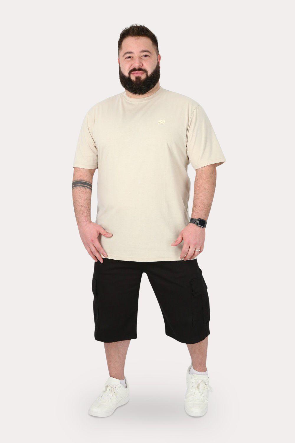 Plus Short Bermuda Canvas Cargo CarB Negro Gangster-3