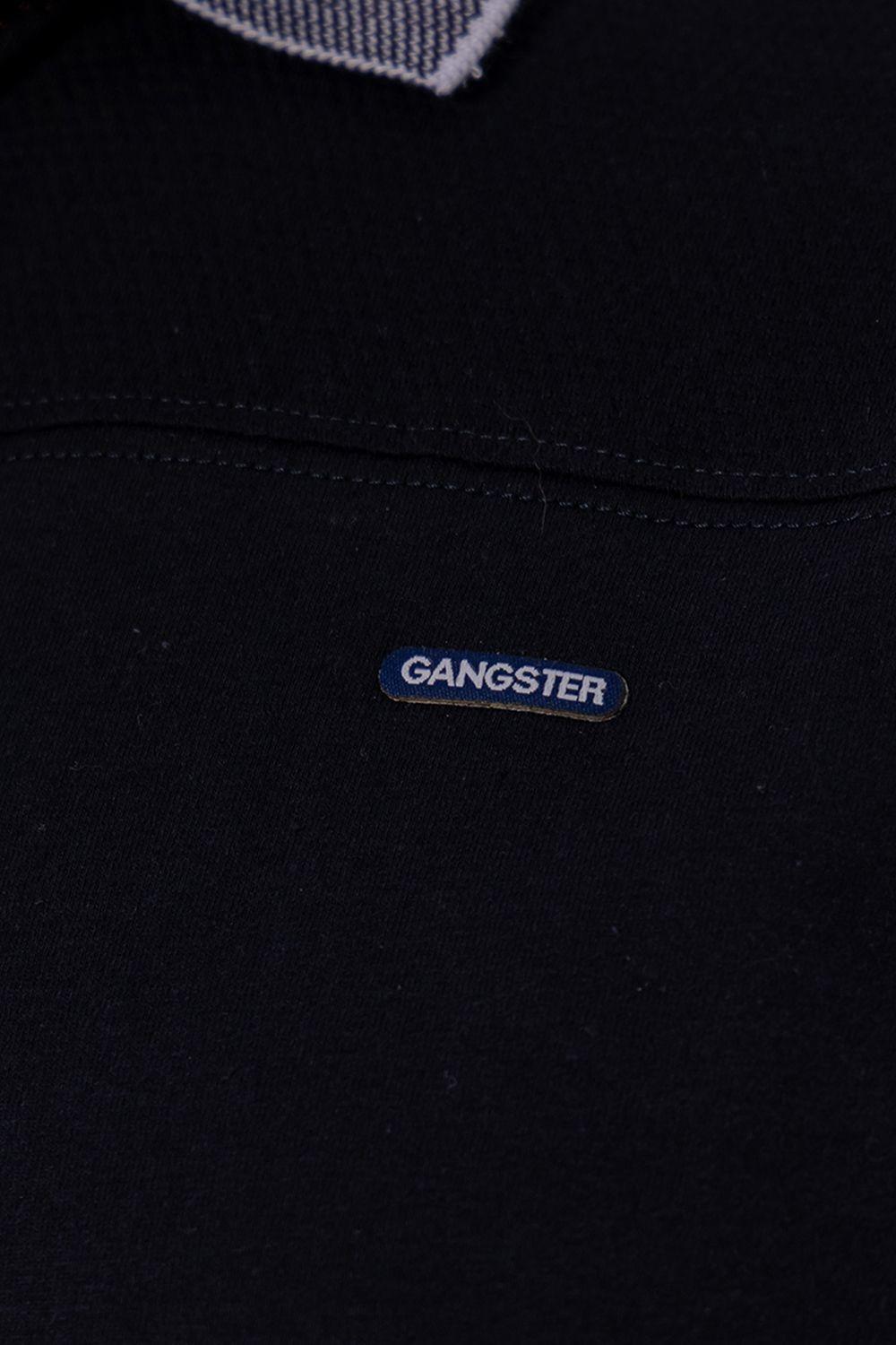 Polera Polo Vintage Azul Gangster-2