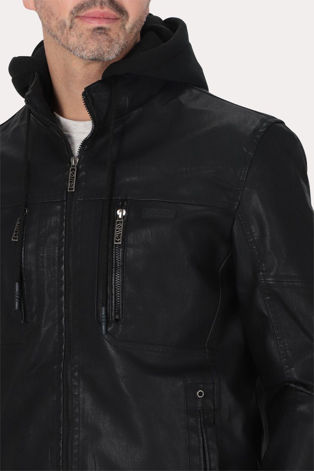 Chaqueta Pu Blacktide Negro Gangster-2