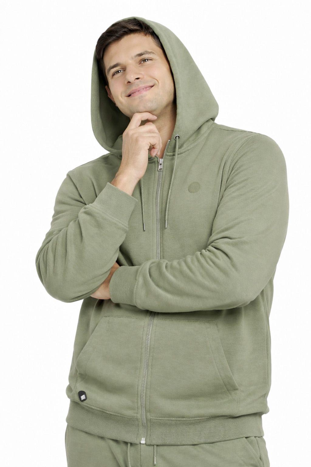 Plus Poleron Fullzipper Step Verde Oliva-0