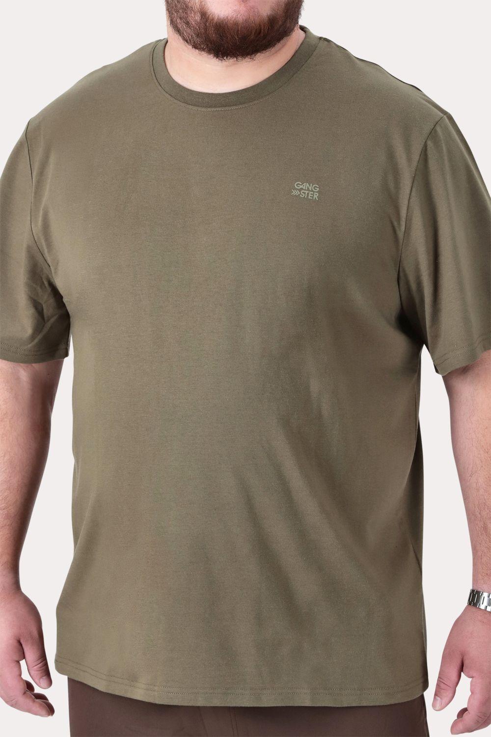 Plus Polera MC Basica Colombus Verde Militar-2