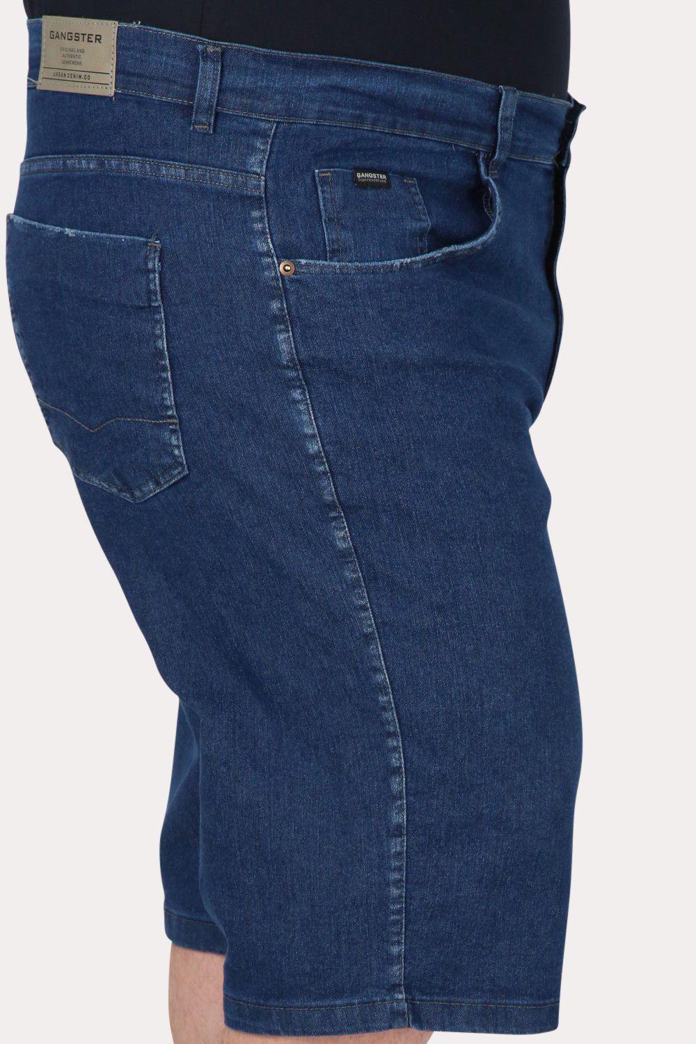 Plus Short Bermuda Denin Liso Rela Azul Gangster-2