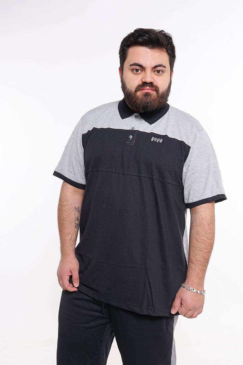 Plus Polera Cuello Academy Gris Gangster-0