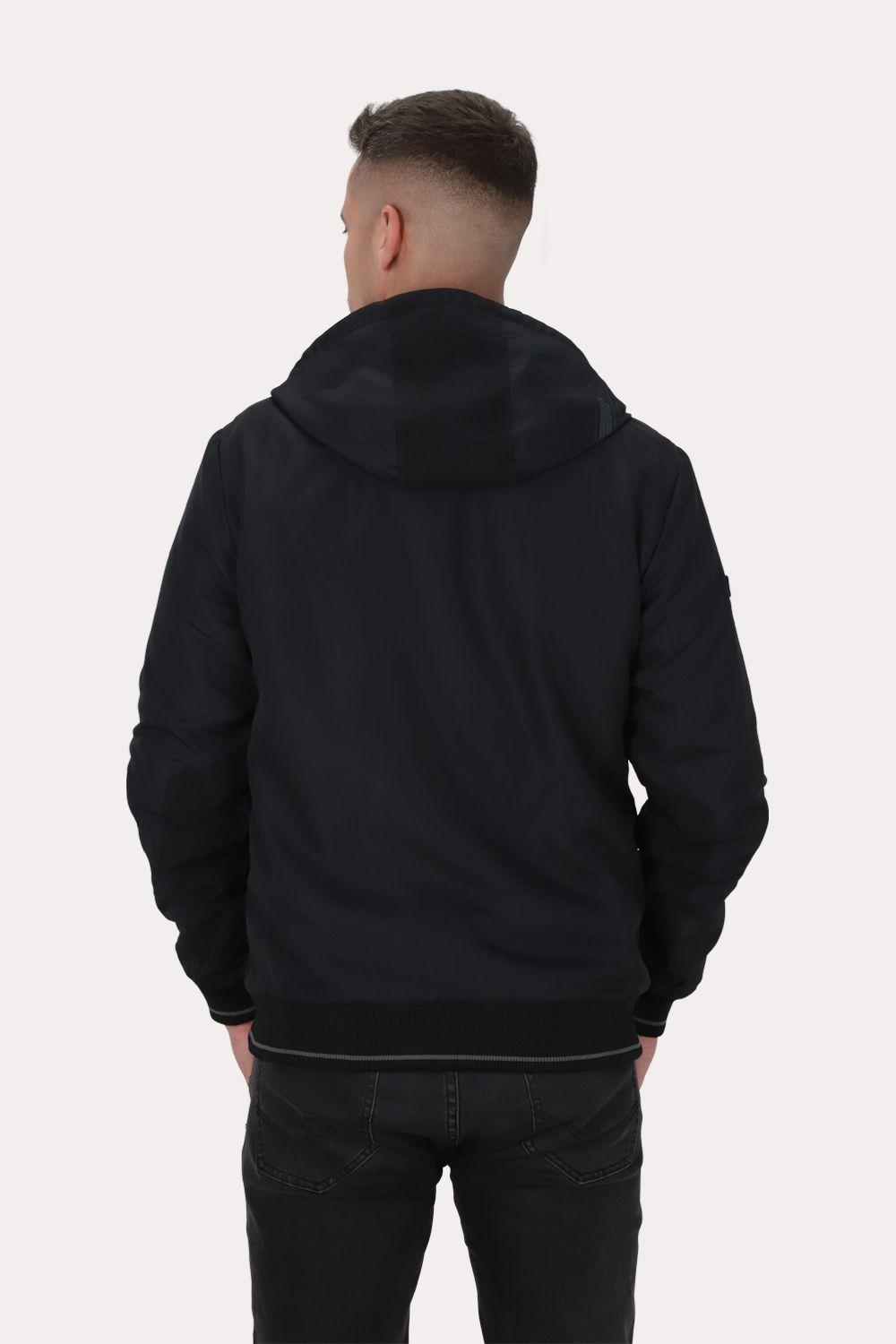 Cortaviento Reversible Dual Negro Gangster-1