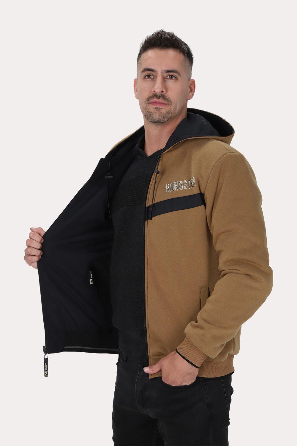 Cortaviento Reversible Dual Negro Gangster-5