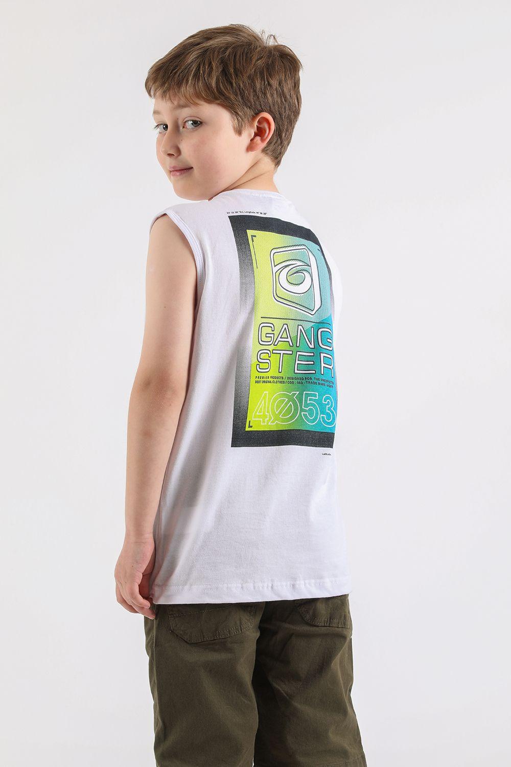 Teen Polera Sm Fronton Blanco Gangster-2