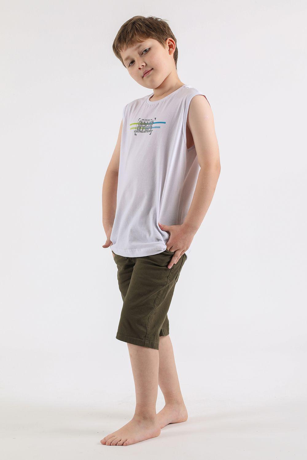 Teen Polera Sm Fronton Blanco Gangster-3
