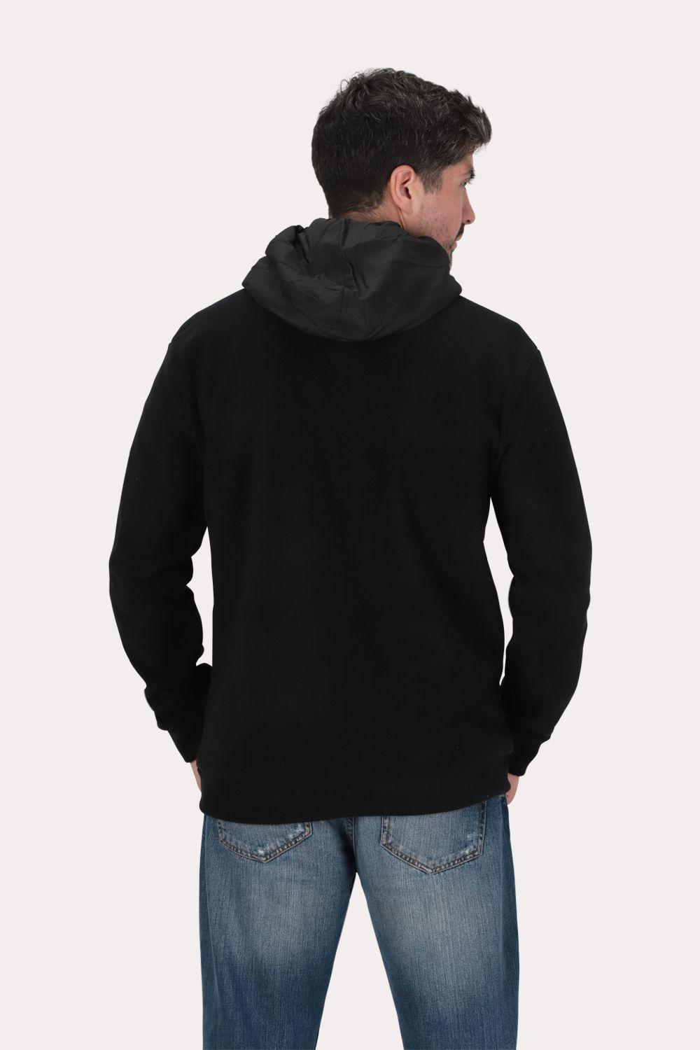 Poleron Full Zipper Fleece Blvck  Negro Overcore-1