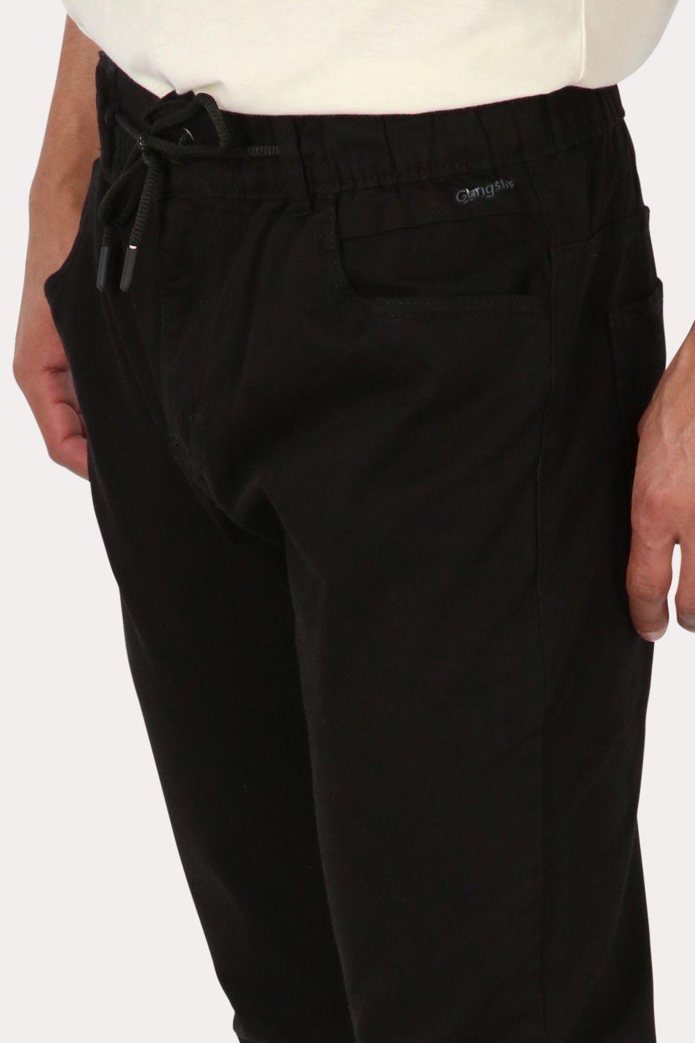 Pantalon Jogger Canvas 1 Negro Gangster-2