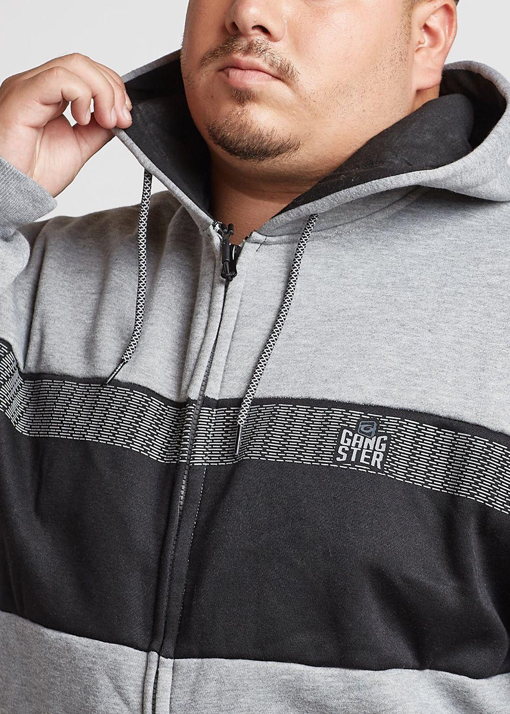 Plus Polerón Full Zipper Fleece Morse Gris Gangster-2