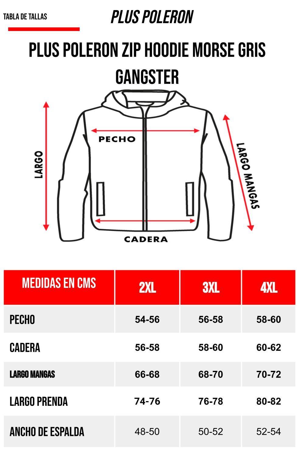 Plus Polerón Full Zipper Fleece Morse Gris Gangster-4