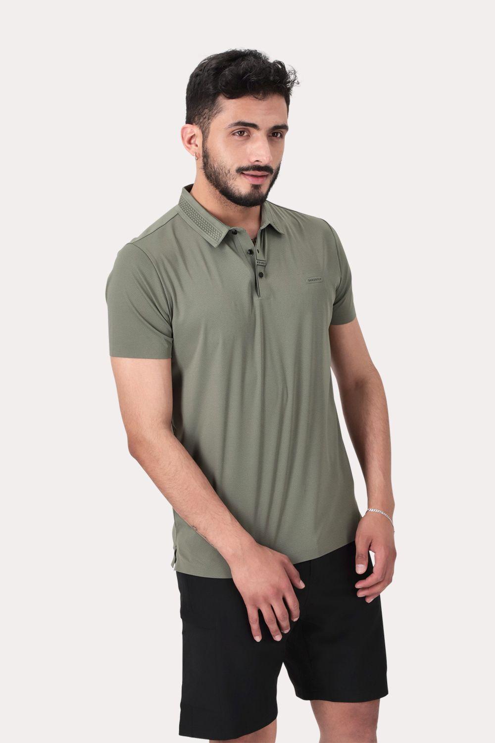 Polera Polo Poliamida Columbia Verde-0