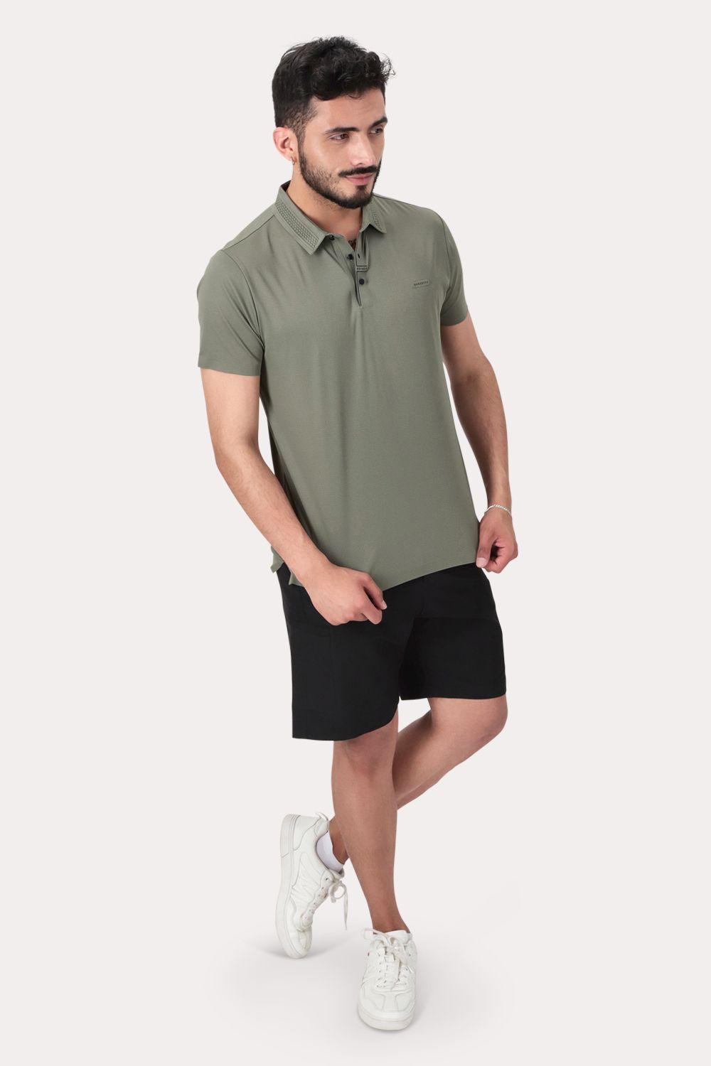 Polera Polo Poliamida Columbia Verde-3