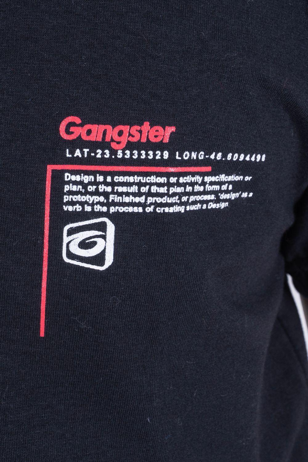 Teen Polera Mc Básica Tab Negro Gangster-1