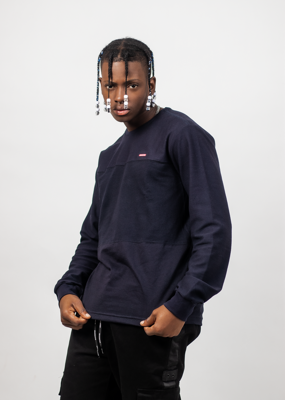 Polera ML TEC Azul Marino Gangster-0