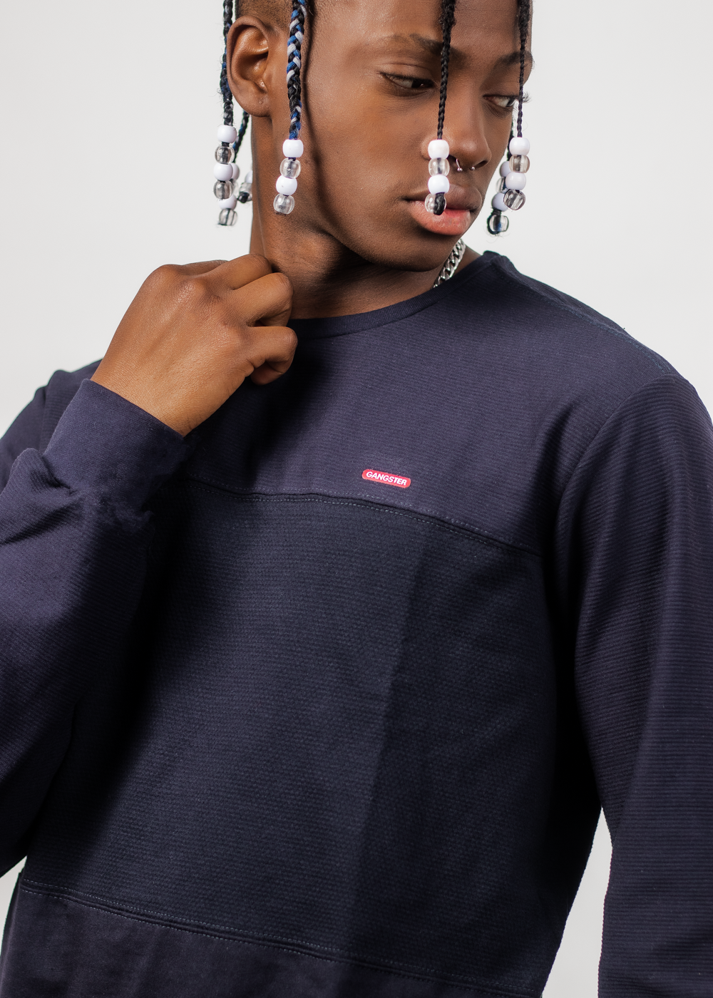 Polera ML TEC Azul Marino Gangster-1