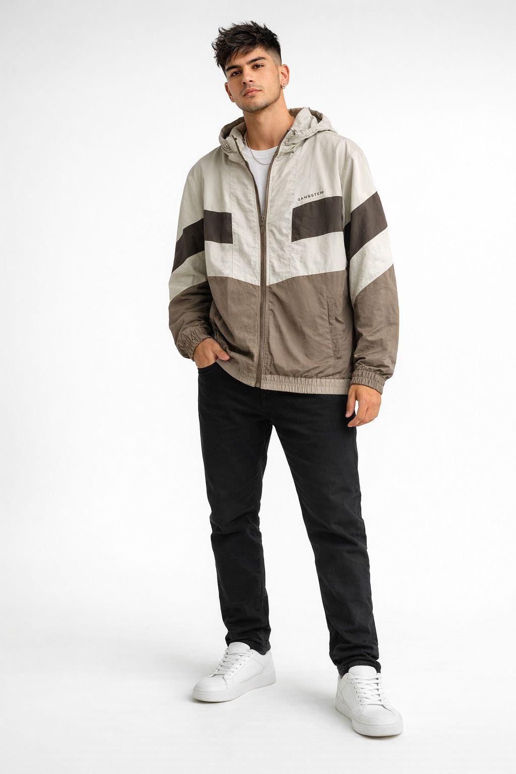 Cortaviento Deportivo Label Beige-2