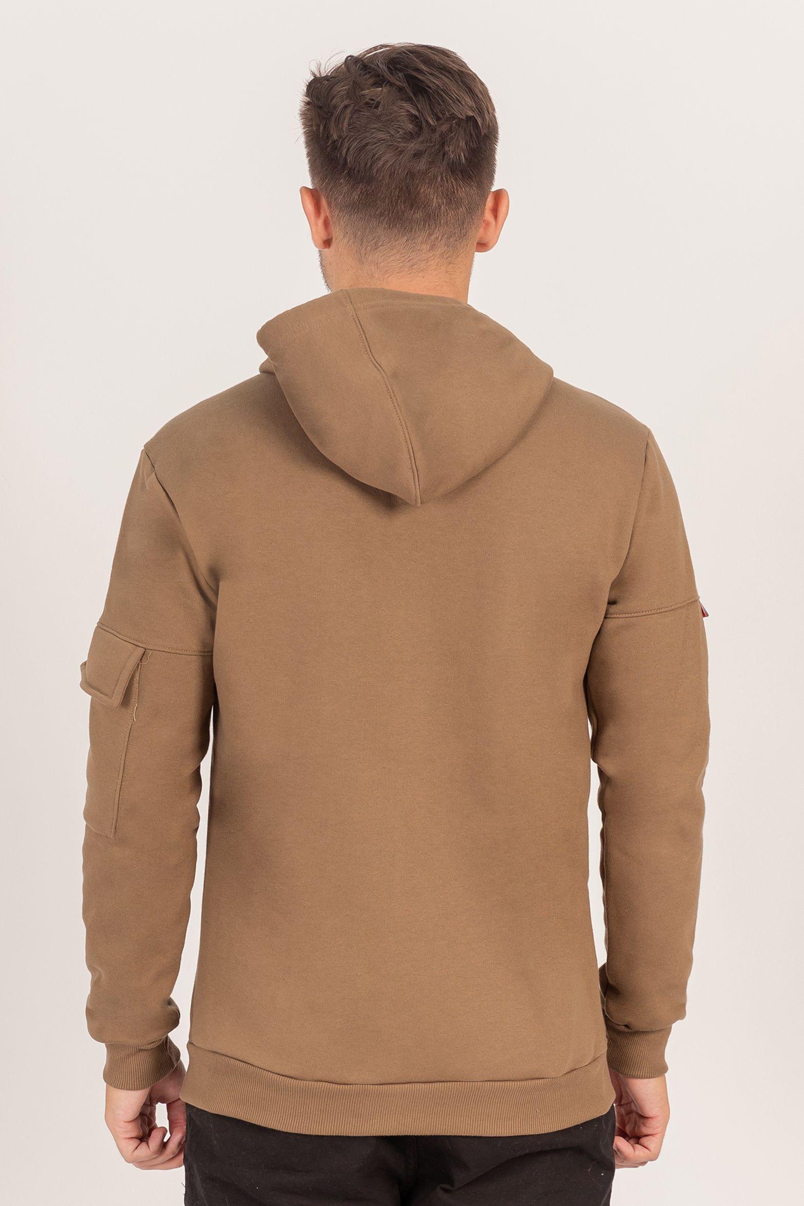 Poleron Full Zipper Fleece Carg  Café Overcore-2