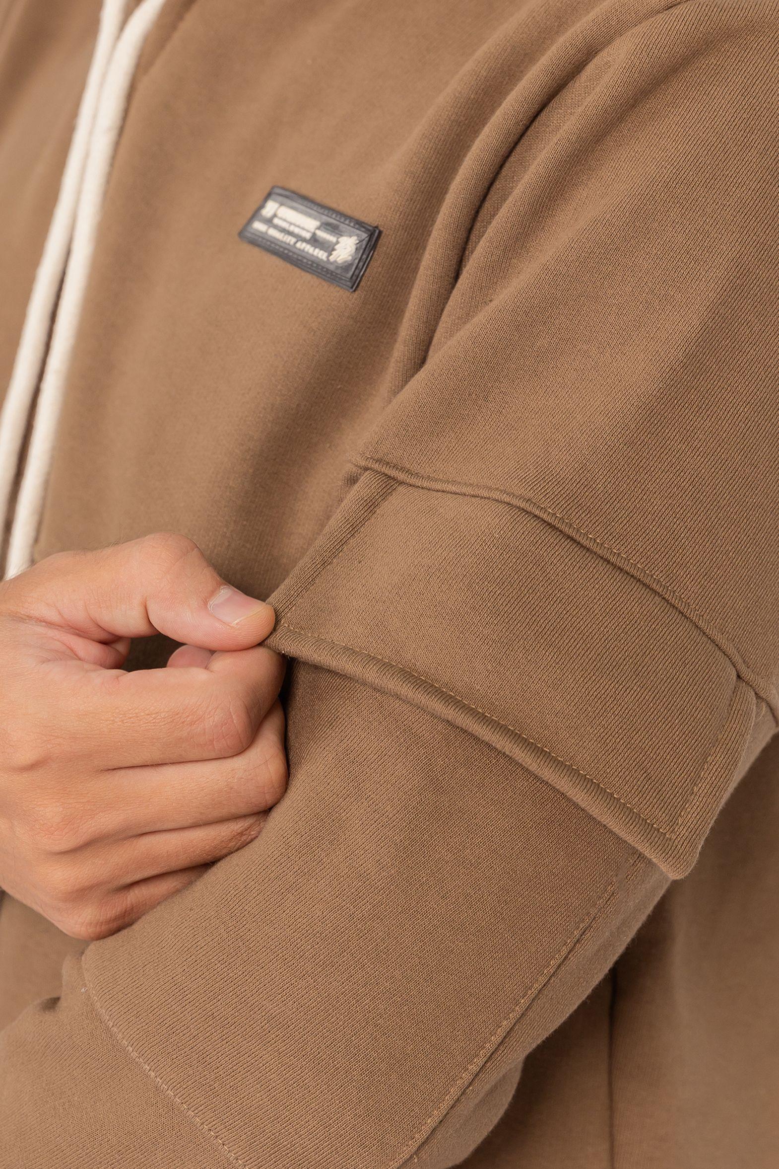 Poleron Full Zipper Fleece Carg  Café Overcore-4
