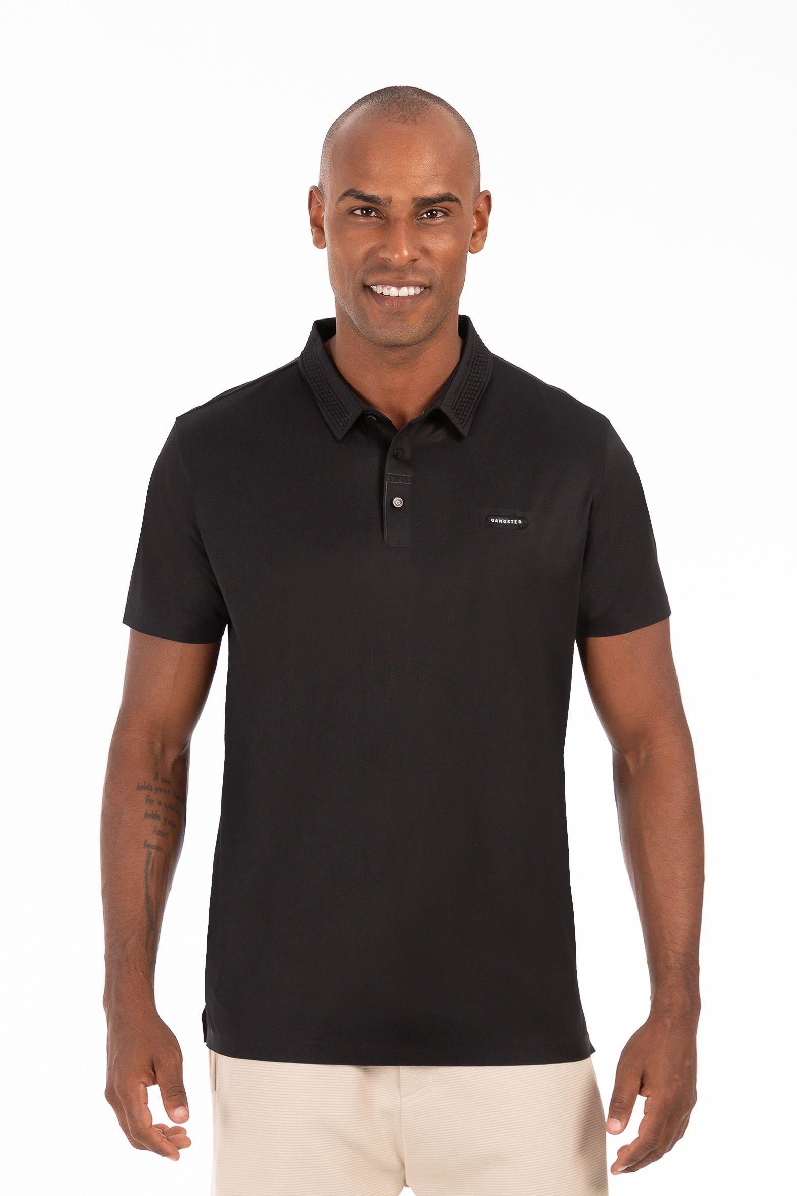 Polera Polo Poliamida Columbia Negro-0