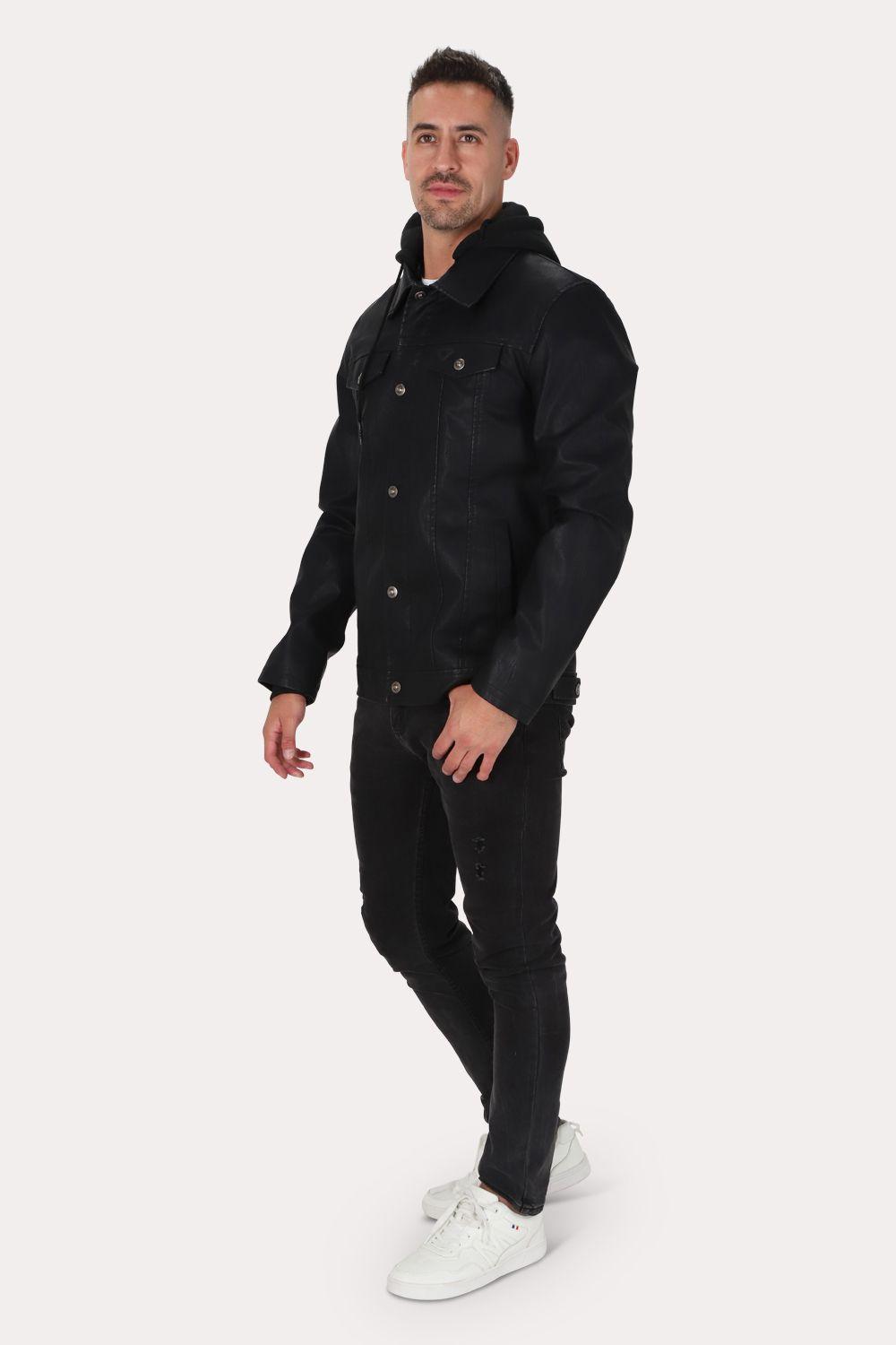 Chaqueta Pu Ravell Negro Gangster-2