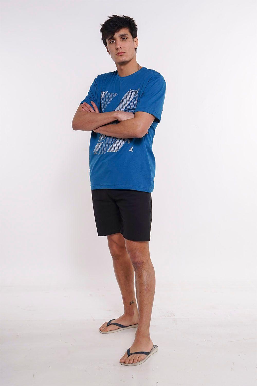 Short Canvas Liso Negro Gangster-3