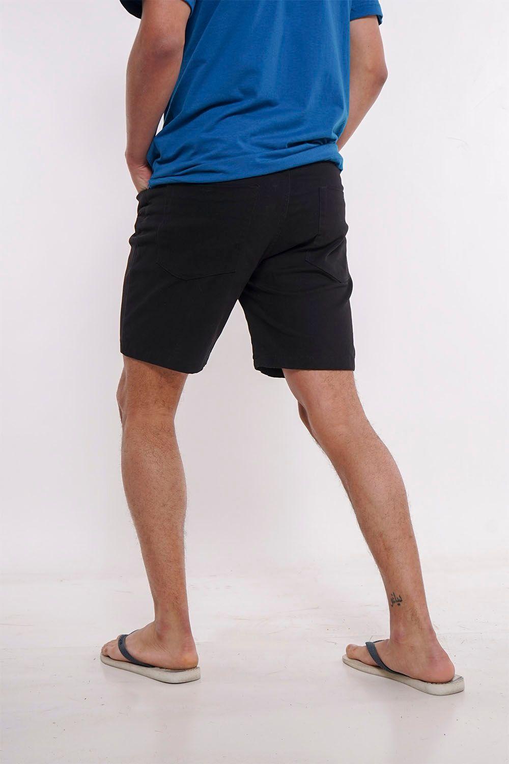 Short Canvas Liso Negro Gangster-1
