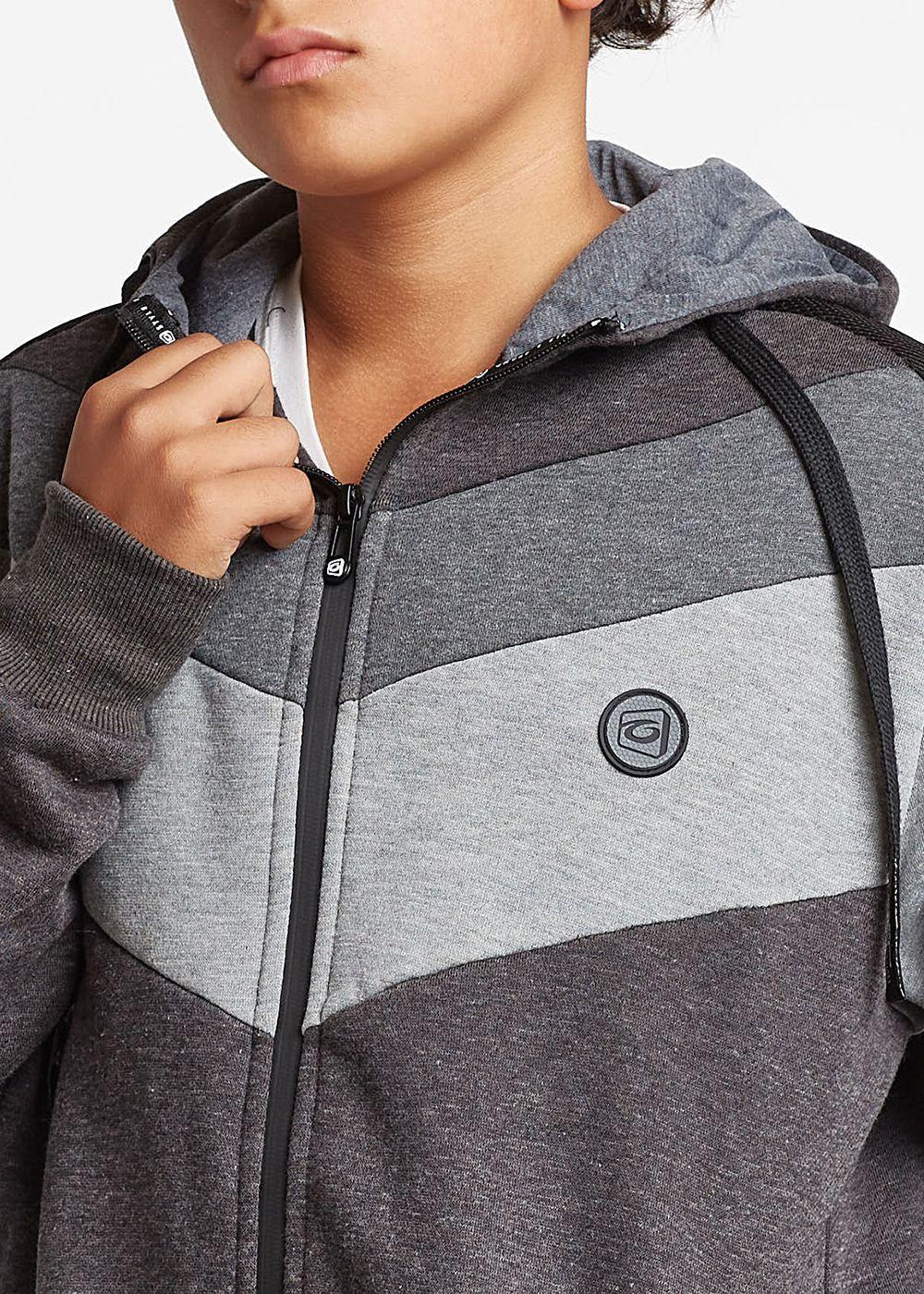Teen Poleron Zip Hoodie Hero Negro Gangster-2