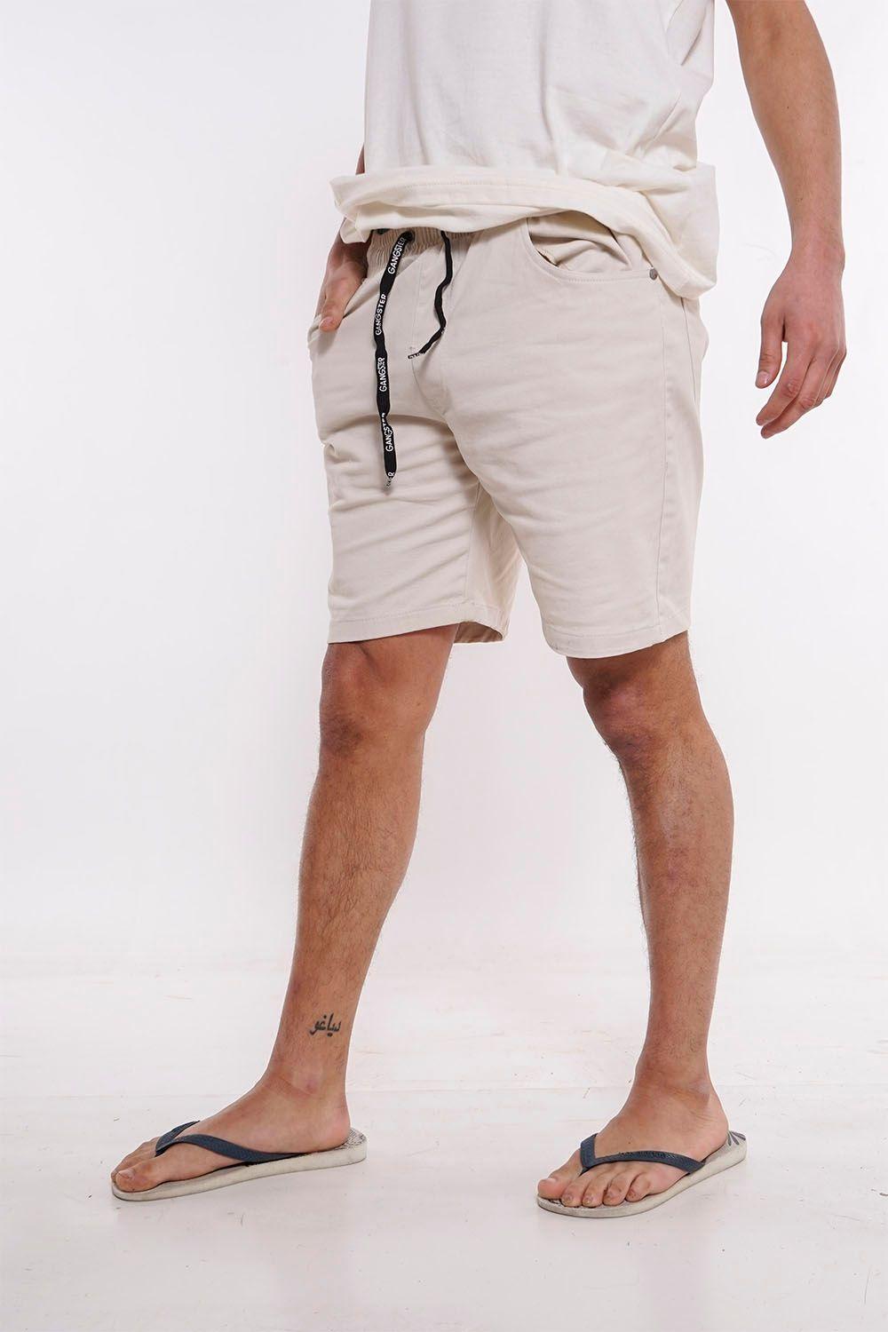 Short Canvas Liso Beige Gangster-0