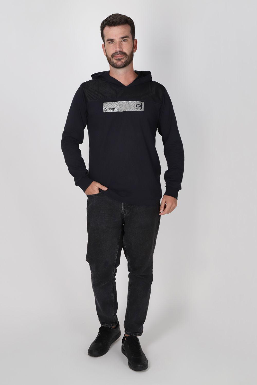 Polera ML 4ever Negro Gangster-3